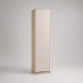 Armadio guardaroba in legno a 1 anta, bianco crema e rovere chiaro, 40 x 50 x 180 cm