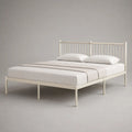 Struttura letto matrimoniale in acciaio bianco per materasso 160 x 200 cm, dimensioni 208 x 168 x 101 cm